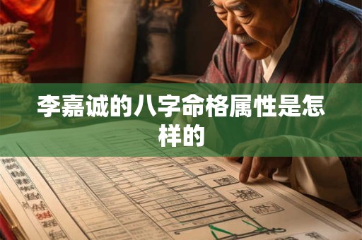 李嘉诚的八字命格属性是怎样的