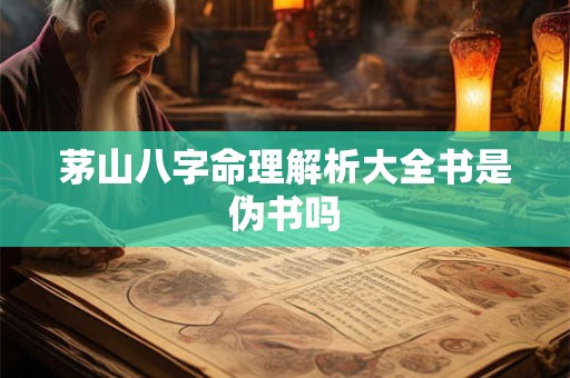 茅山八字命理解析大全书是伪书吗
