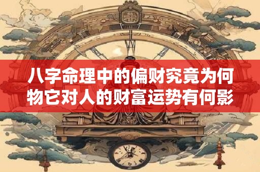 八字命理中的偏财究竟为何物它对人的财富运势有何影响