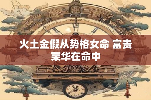 火土金假从势格女命 富贵荣华在命中 火土金假从势格女命 富贵荣华在命中