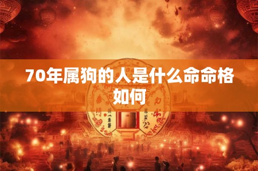 70年属狗的人是什么命命格如何 70年属狗的人是什么命命格如何