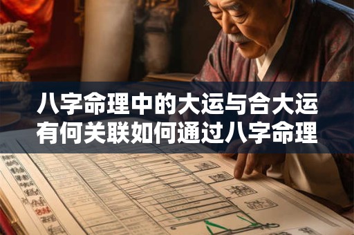 八字命理中的大运与合大运有何关联如何通过八字命理合大运