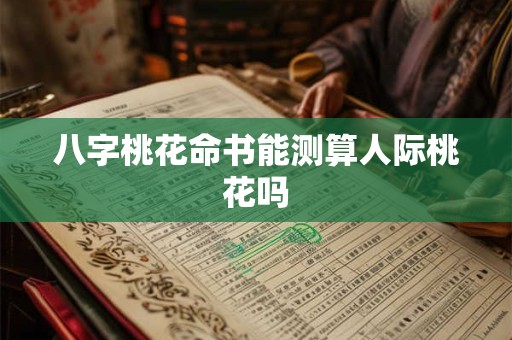 八字桃花命书能测算人际桃花吗