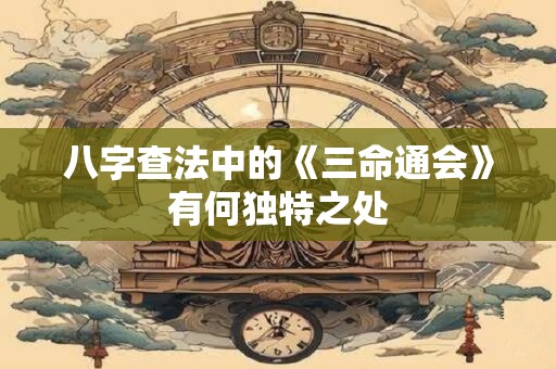 八字查法中的《三命通会》有何独特之处