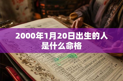 2000年1月20日出生的人是什么命格