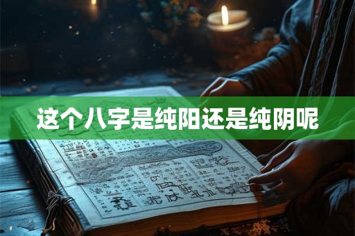 这个八字是纯阳还是纯阴呢