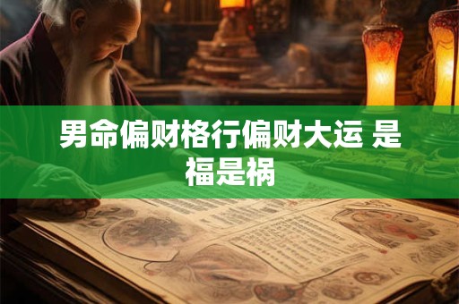 男命偏财格行偏财大运 是福是祸
