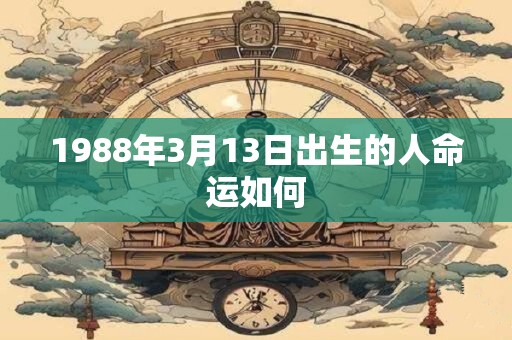 1988年3月13日出生的人命运如何 1988年3月13日出生的人命运如何