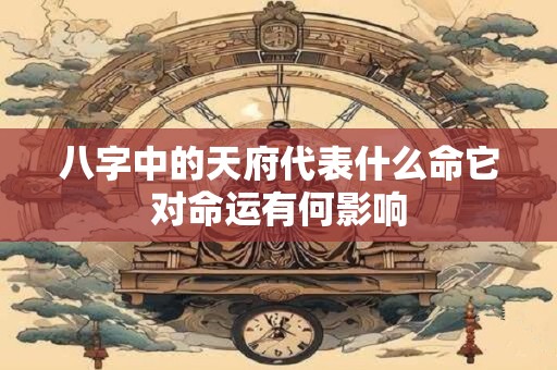 八字中的天府代表什么命它对命运有何影响
