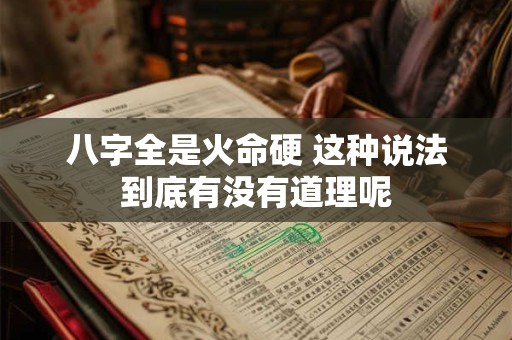 八字全是火命硬 这种说法到底有没有道理呢