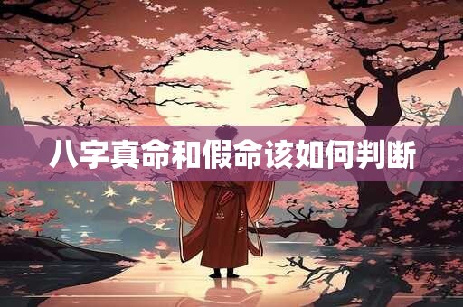 八字真命和假命该如何判断