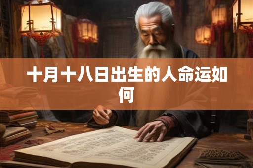 十月十八日出生的人命运如何