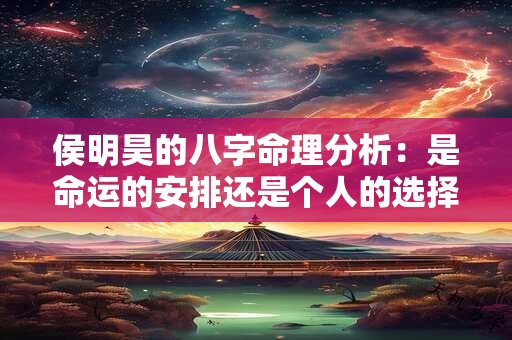 侯明昊的八字命理分析:是命运的安排还是个人的选择 侯明昊的八字命理分析:是命运的安排还是个人的选择