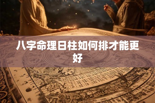 八字命理日柱如何排才能更好
