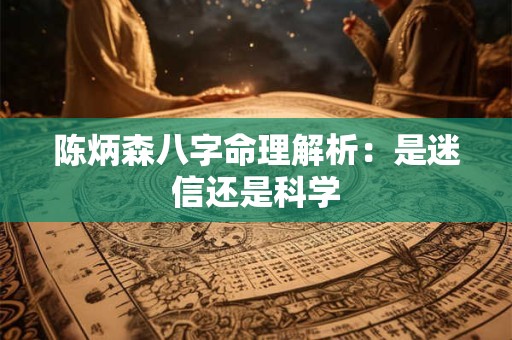 陈炳森八字命理解析：是迷信还是科学
