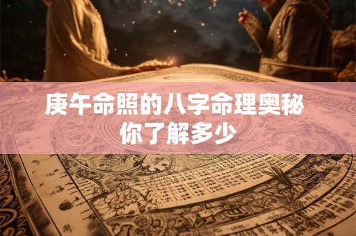 庚午命照的八字命理奥秘 你了解多少