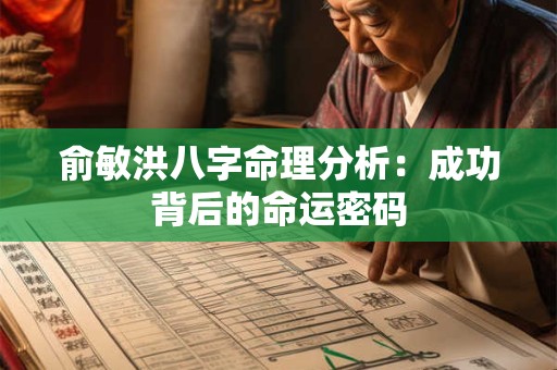俞敏洪八字命理分析：成功背后的命运密码