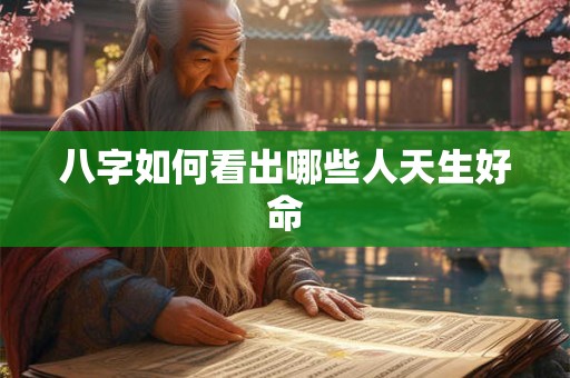八字如何看出哪些人天生好命