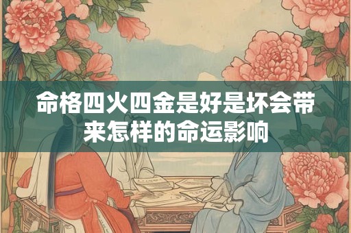 命格四火四金是好是坏会带来怎样的命运影响