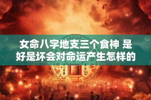 女命八字地支三个食神 是好是坏会对命运产生怎样的影响
