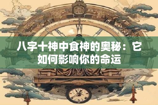 八字十神中食神的奥秘：它如何影响你的命运