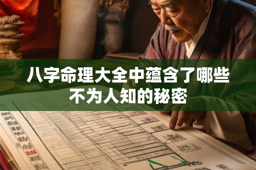 八字命理大全中蕴含了哪些不为人知的秘密
