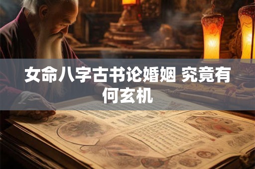 女命八字古书论婚姻 究竟有何玄机