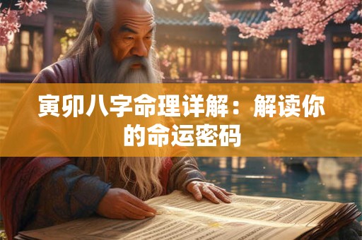 寅卯八字命理详解：解读你的命运密码