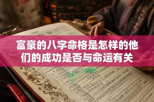 富豪的八字命格是怎样的他们的成功是否与命运有关