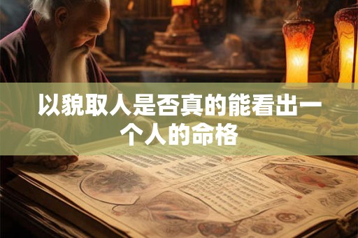 以貌取人是否真的能看出一个人的命格