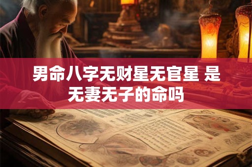 男命八字无财星无官星 是无妻无子的命吗