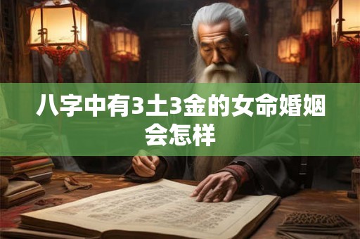 八字中有3土3金的女命婚姻会怎样