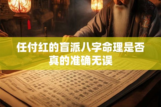 任付红的盲派八字命理是否真的准确无误 任付红的盲派八字命理是否真的准确无误