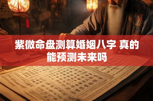 紫微命盘测算婚姻八字 真的能预测未来吗