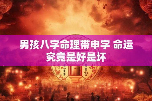 男孩八字命理带申字 命运究竟是好是坏