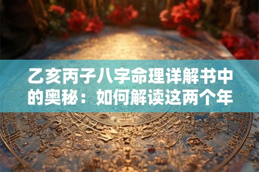 乙亥丙子八字命理详解书中的奥秘：如何解读这两个年份出生的人的命运