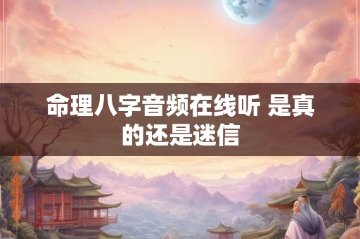 命理八字音频在线听 是真的还是迷信