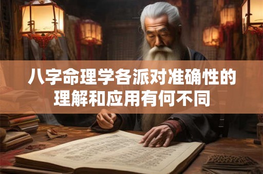 八字命理学各派对准确性的理解和应用有何不同