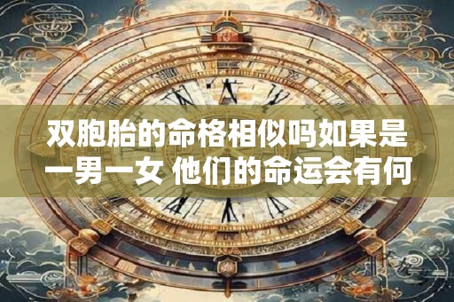 双胞胎的命格相似吗如果是一男一女 他们的命运会有何不同