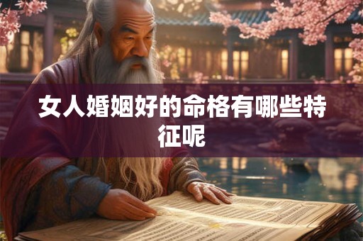 女人婚姻好的命格有哪些特征呢