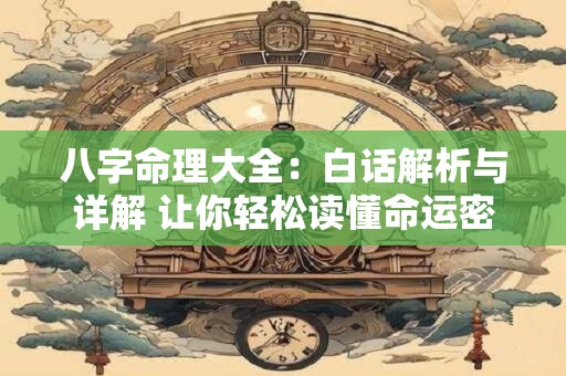 八字命理大全：白话解析与详解 让你轻松读懂命运密码