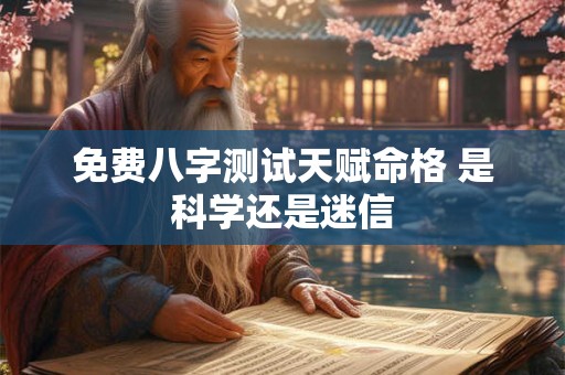 免费八字测试天赋命格 是科学还是迷信