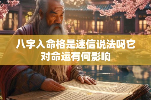 八字入命格是迷信说法吗它对命运有何影响