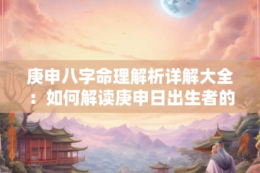 庚申八字命理解析详解大全：如何解读庚申日出生者的命运