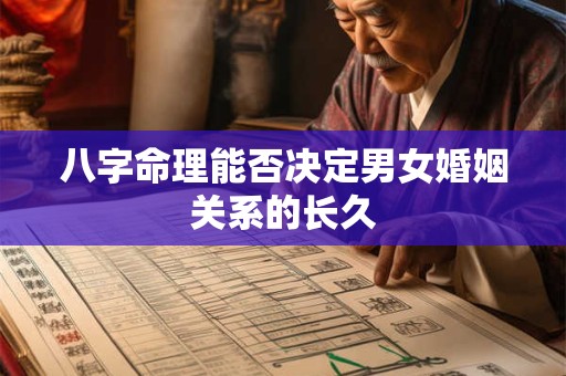 八字命理能否决定男女婚姻关系的长久