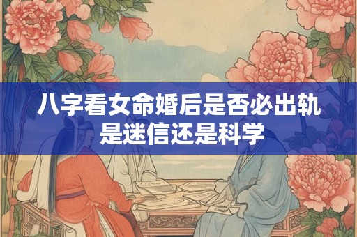 八字看女命婚后是否必出轨 是迷信还是科学