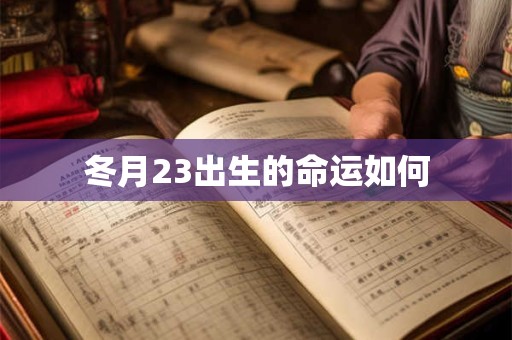冬月23出生的命运如何