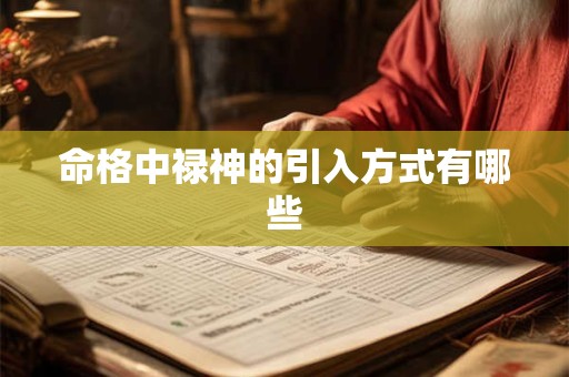 命格中禄神的引入方式有哪些