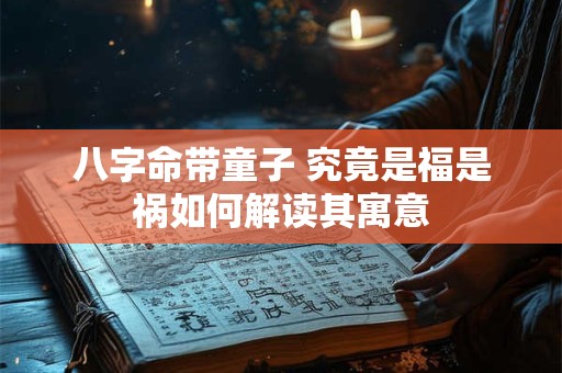 八字命带童子 究竟是福是祸如何解读其寓意