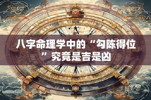 八字命理学中的“勾陈得位”究竟是吉是凶